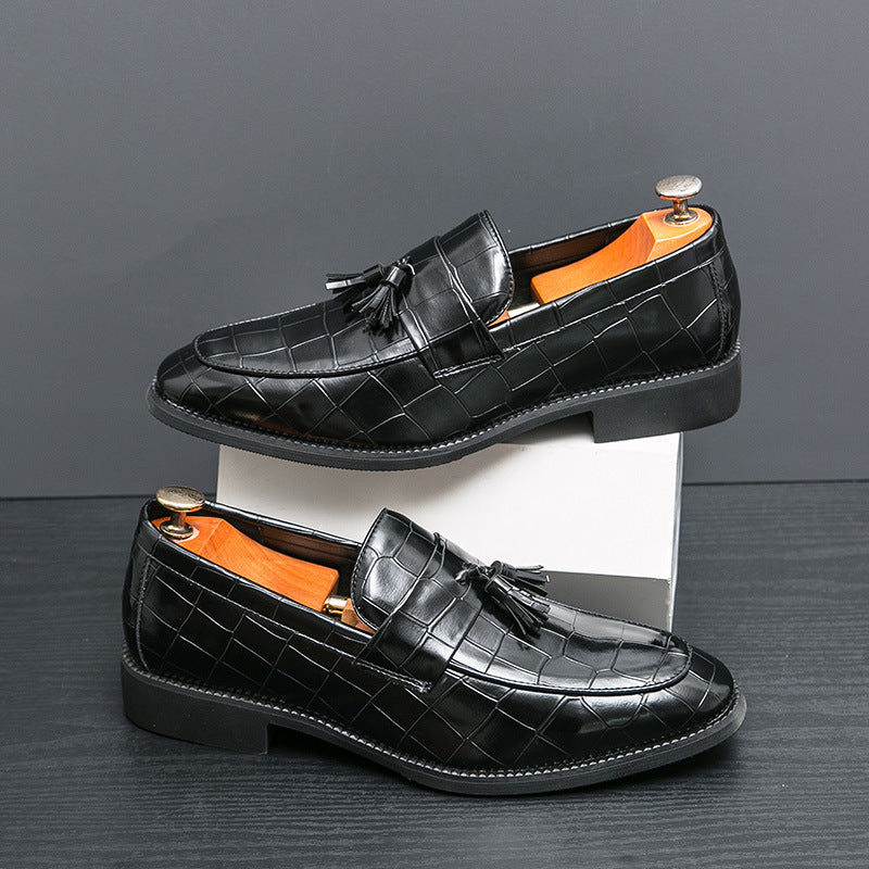 Damen Mokassins Leder Schuhe mit Quasten Detail Modern