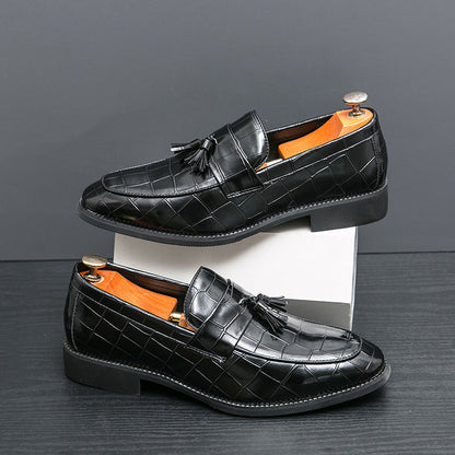 Damen Mokassins Leder Schuhe mit Quasten Detail Modern
