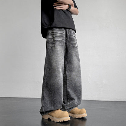 Unisex Denim-Hose Weit Bequem Einzigartig Berlin Style