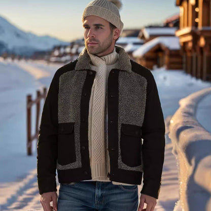 Herren Outdoor-Jacke Teddyfellkragen Warm Funktional - BerlinGlamour
