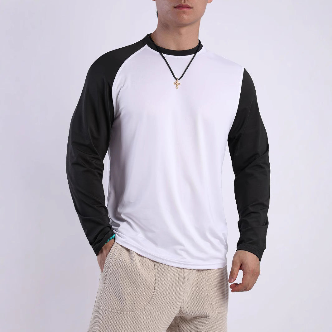 Herren Sportshirt Langarm atmungsaktiv Feuchtigkeitsregulierend - BerlinGlamour