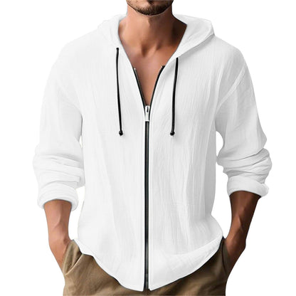 Herren Kapuzenjacke Lässig Reißverschluss Modern
