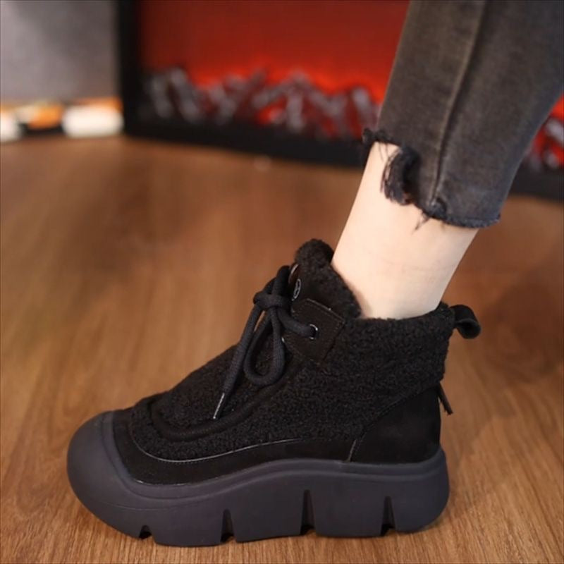 Damen Sneaker Winter Warm mit Kuschel-Innenfutter