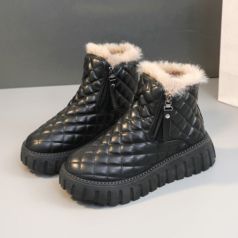 Damen Stiefeletten Warm Gefüttert Rutschfest Winter