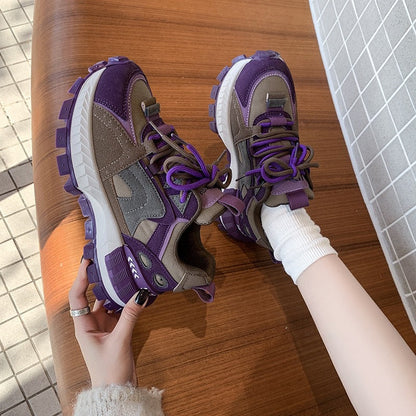 Damen Sneaker Sportlich Chunky Sneakers trendy Design