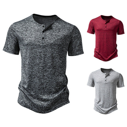 Herren Kurzarmhemd Modern Lässig Mit Knopfleiste