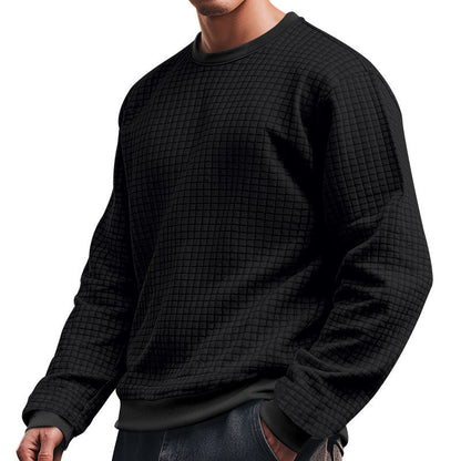 Herren Langpullover Strukturiert Modern Elegent