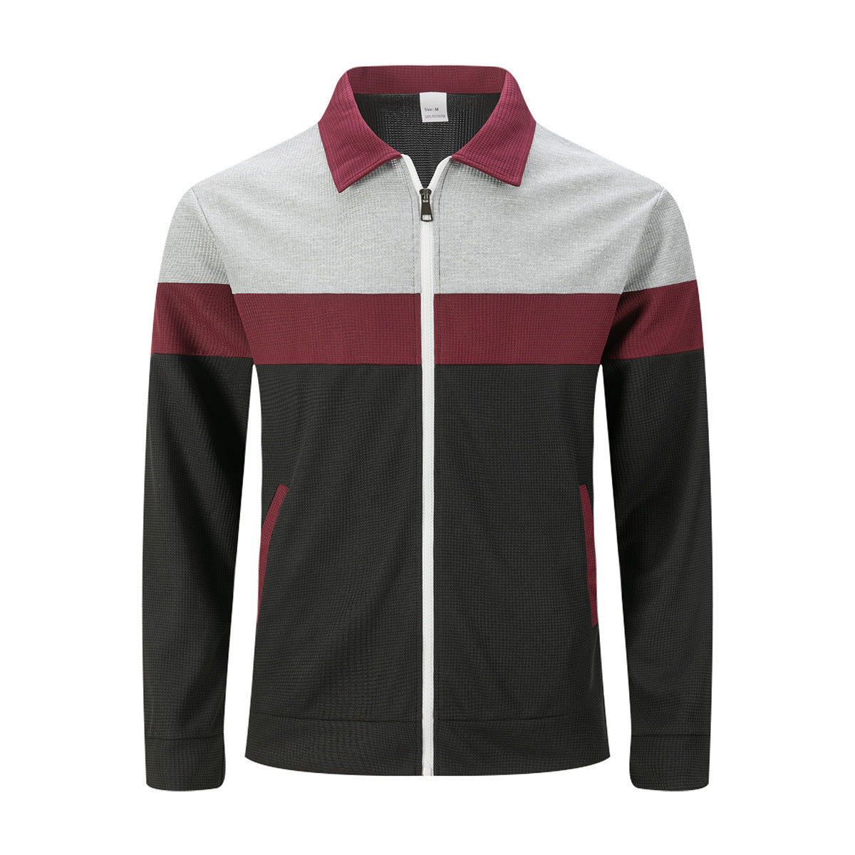 Herren Freizeitjacke Modern mit Kontraststreifen Reißverschluss