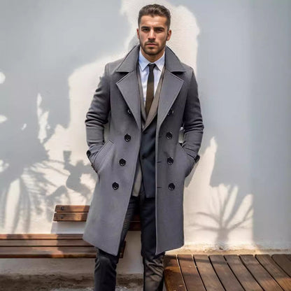 Eleganter Herren Trenchcoat Berlin Stil Lang mantel - BerlinGlamour