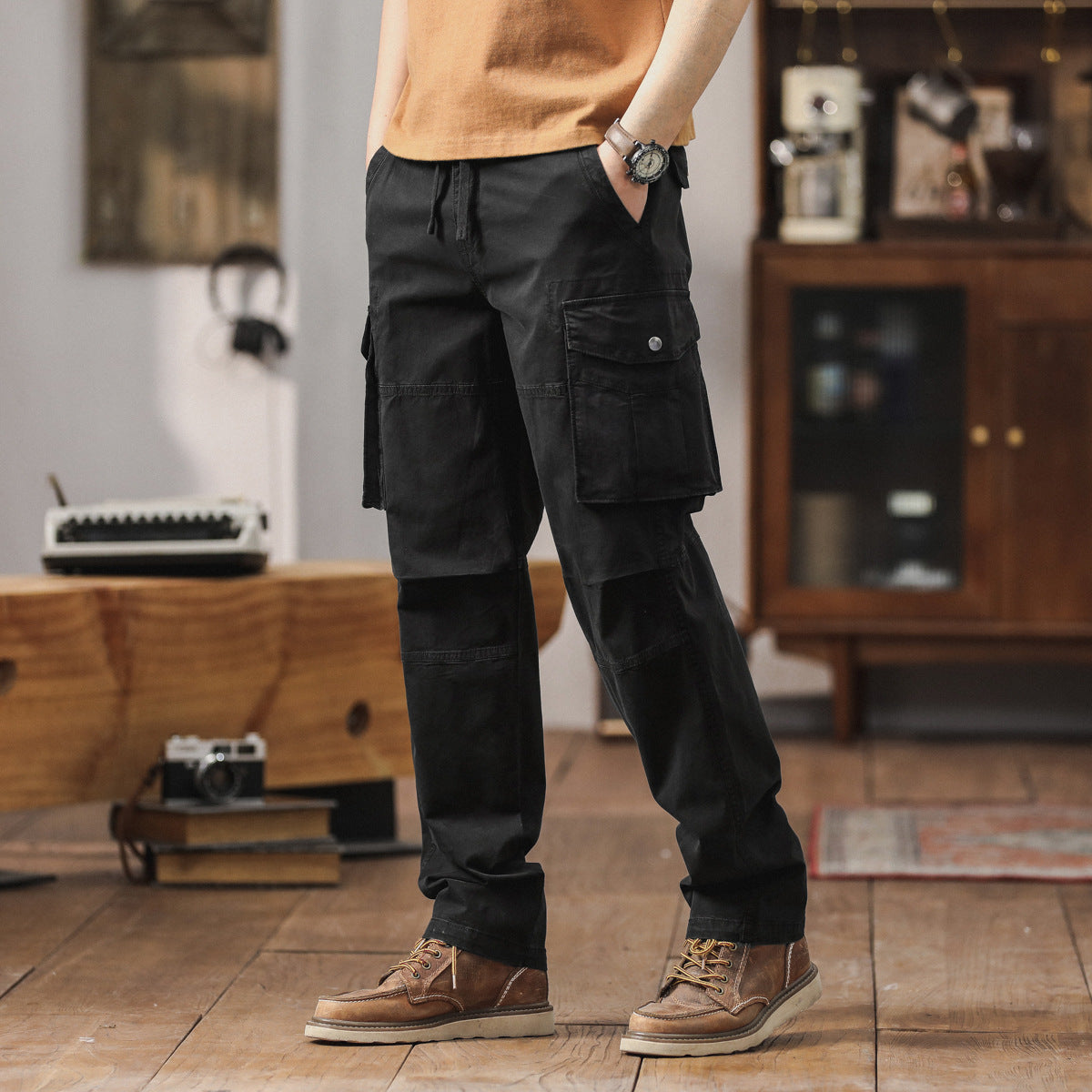 Herren Cargohose Multifunktional Strapazierfähig Mit Taschen