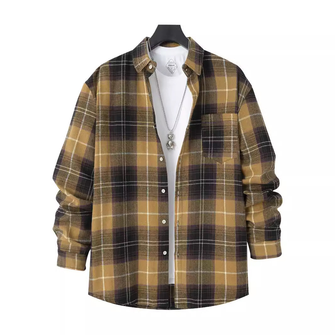 Herren Hemd Kariert Freizeitshirt mit Brusttasche - BerlinGlamour