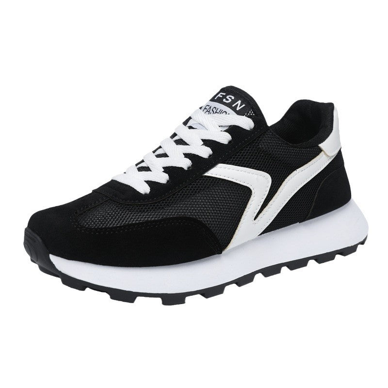 Damen Sneaker Sportlich Atmungsaktiv Netzmaterial