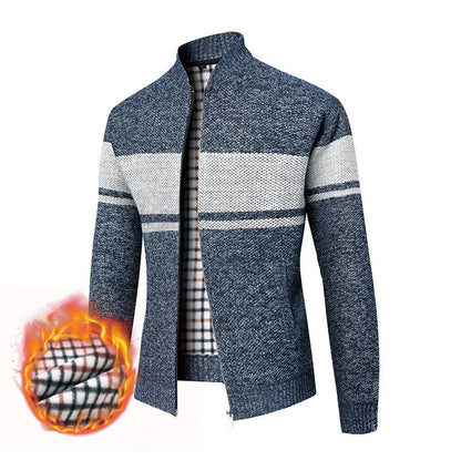 Herren Strickjacke Modern Stehkragen Warm