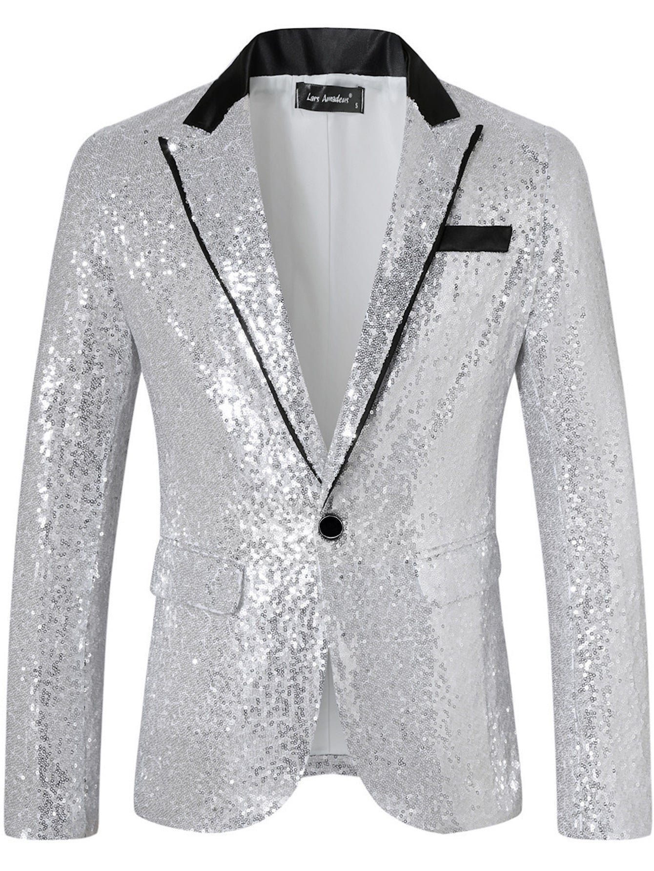 Paillettenblazer Herren Glamour Jacke Glitzer
