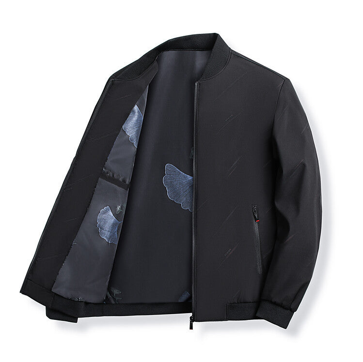 Herren Übergangsjacke Modern mit Stehkragen und Reißverschluss - BerlinGlamour