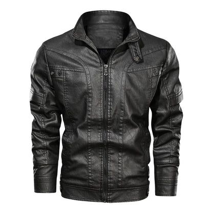 Herren Lederjacke Lässig Mit Taschen Modern Schnitt - BerlinGlamour