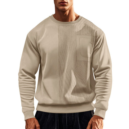 Herren Sweatshirt Sportlich mit Tasche und Logo
