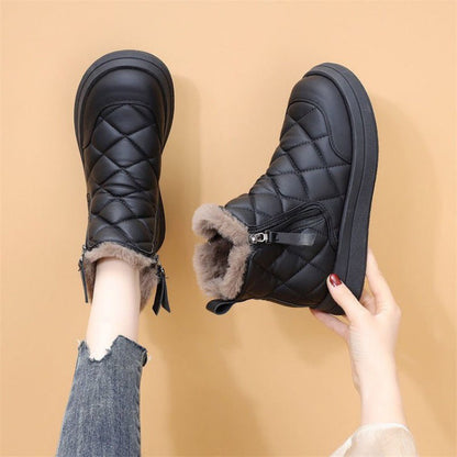 Damen Winterstiefel Warm Isoliert mit Reißverschluss