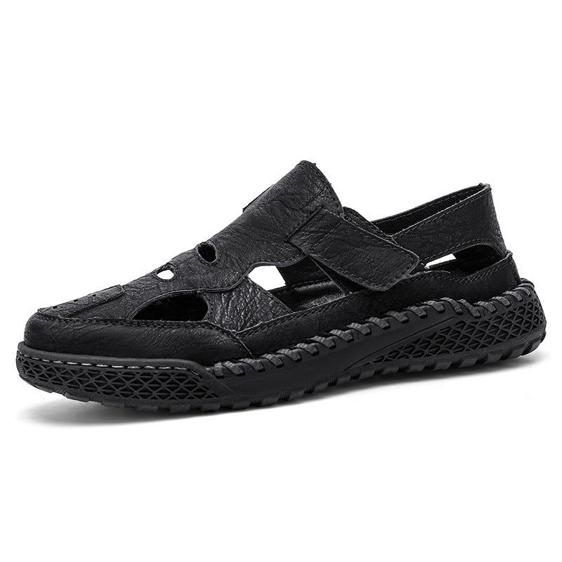 Damen Leder Sandalen Bequem Sommer Mode