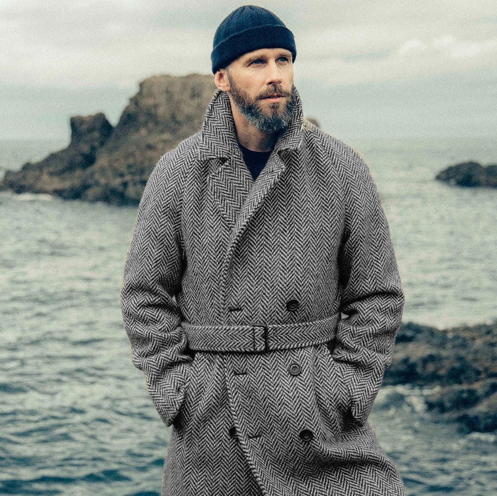 Herren Dufflecoat Elegant Modern mit Taschen