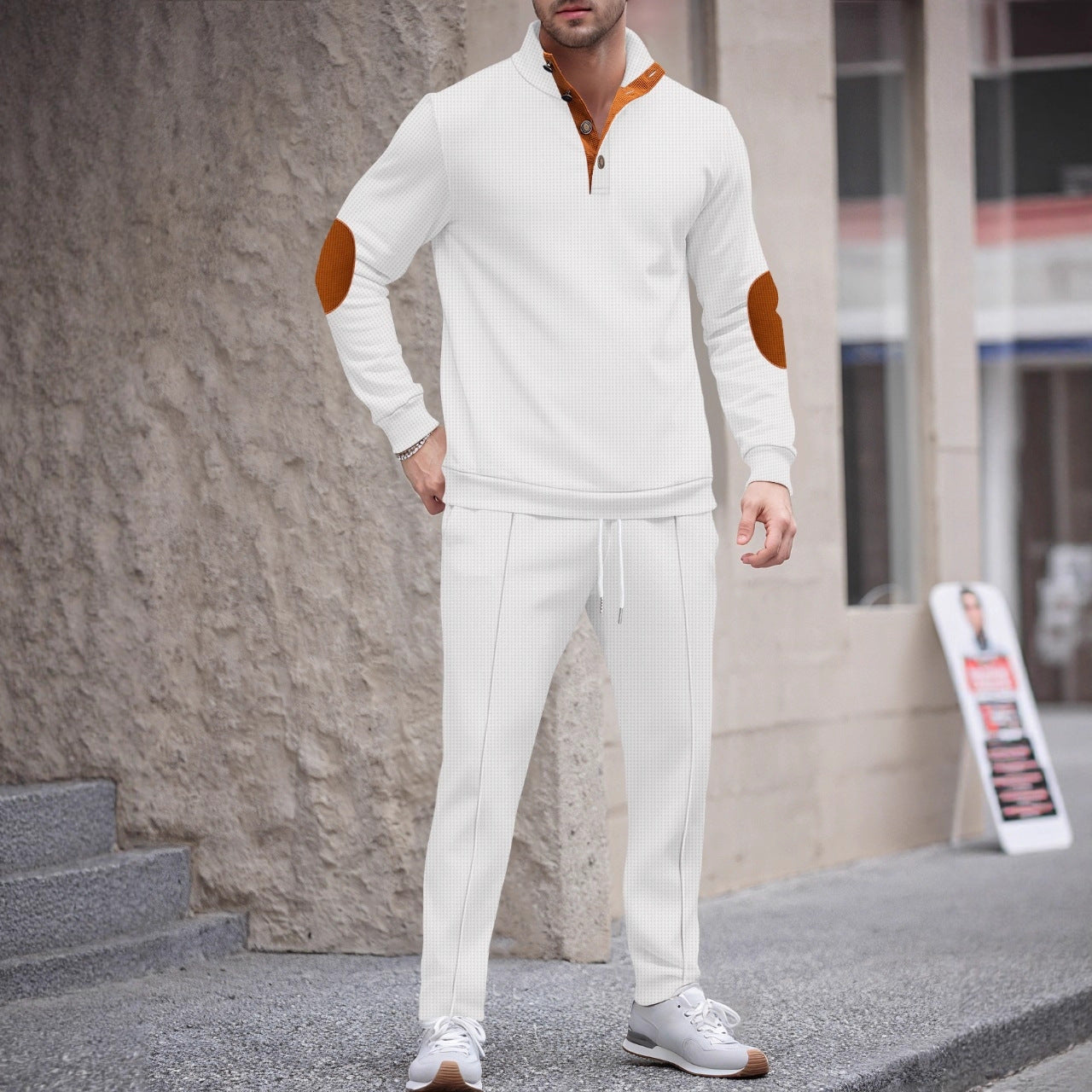 Herren Sportanzug Lässig Casual Grau