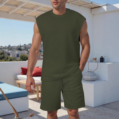 Herren Kurzarm Set Atmungsaktiv Sportlich Casual