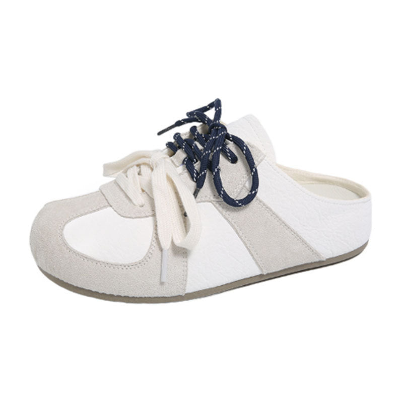 Damen Slipper Lässig Schnüren Bequem