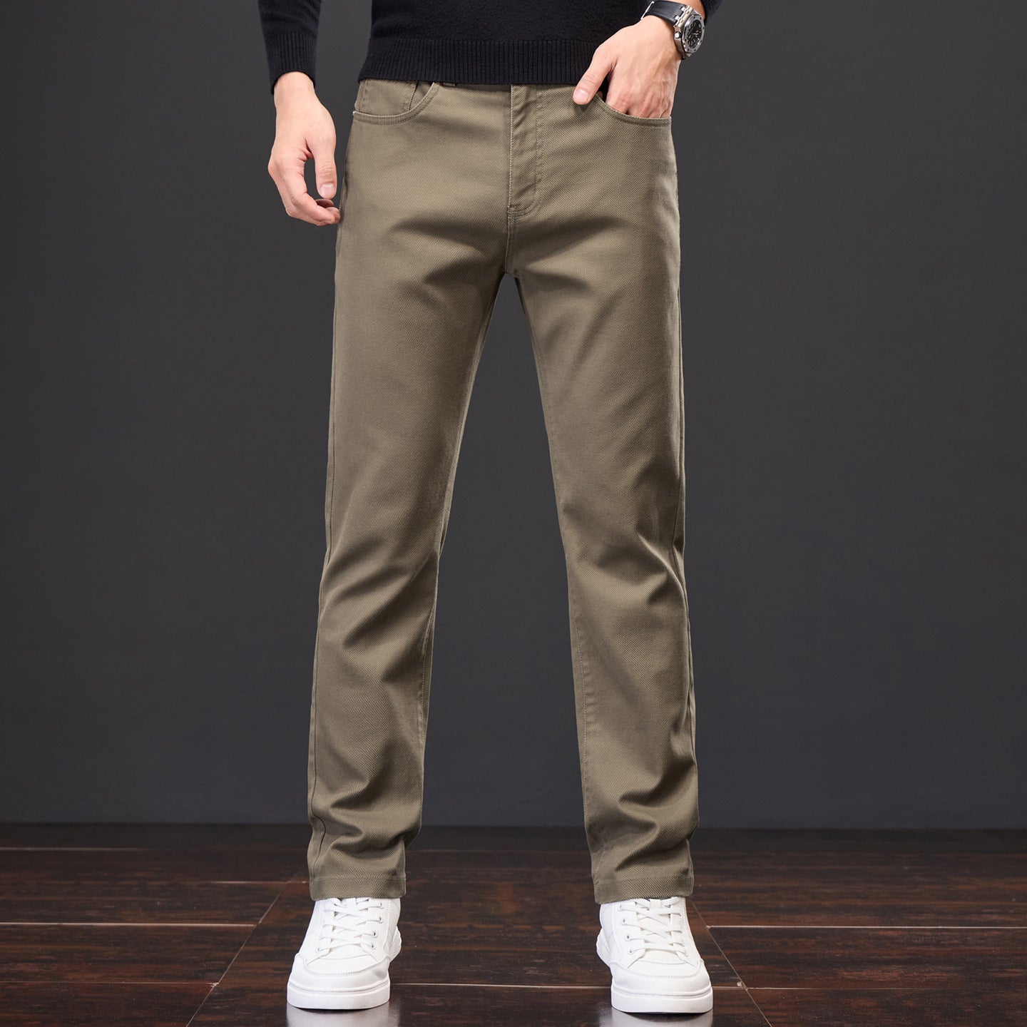 Herren Chino-Hose Elastisch Modern Bequem - BerlinGlamour