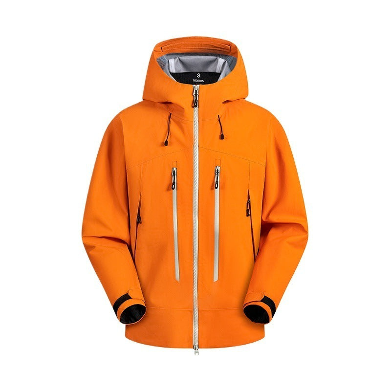 Herren Funktionsjacke Wasserabweisend mit Kapuze und Reißverschlusstaschen