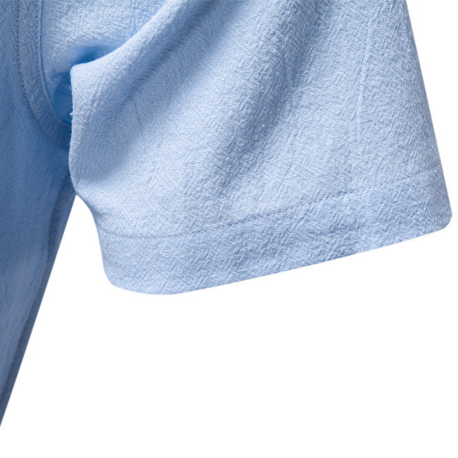 Herren Henley-Shirt Kurzarm Modern mit Knöpfen