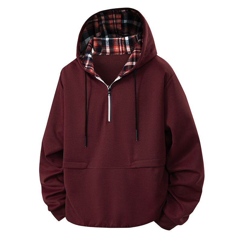 Herren Pullover Plüschfutter Halbzipp Reißverschluss Warm