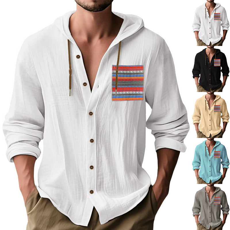 Herren Kapuzenshirt Modern mit Knopfleiste und Stylishem Design - BerlinGlamour