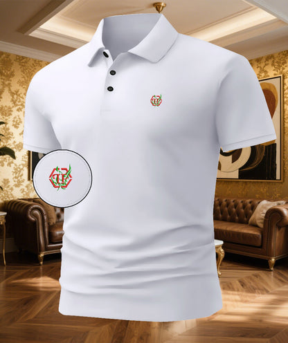 Herren Polohemd Modern Schnitt Edles Design