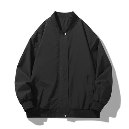 Herren Übergangsjacke Sportlich Mit Kragen Und Taschen