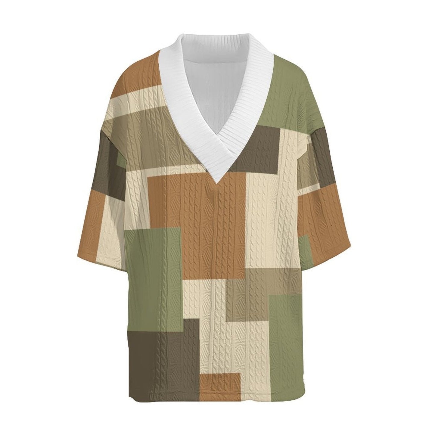 Herren T-Shirt-Shorts-Set Modern Patchwork Design Freizeit