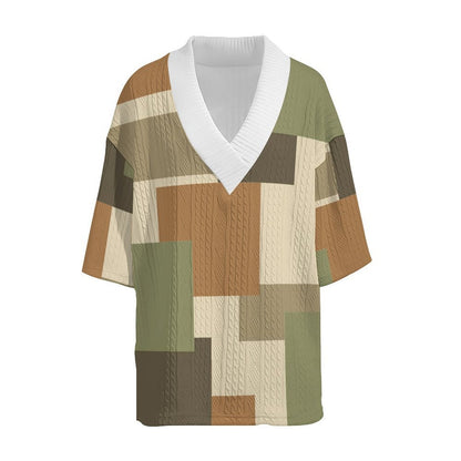 Herren T-Shirt-Shorts-Set Modern Patchwork Design Freizeit