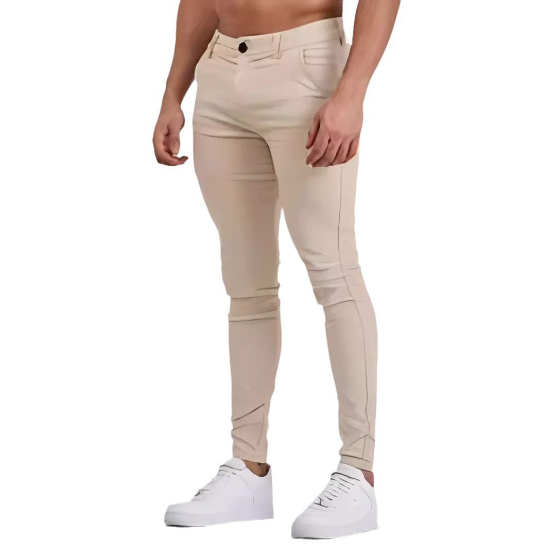 Herren Slim Fit Hosen Stretch Chinohosen Modern