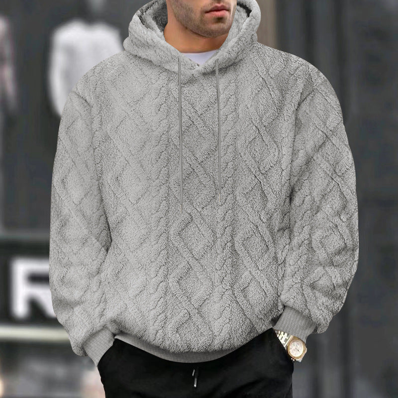 Herren Fleece Pullover Kapuzen Sweatjacke Modern