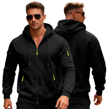 Herren Kapuzenjacke Funktionell Reißverschluss Wasserabweisend Modern