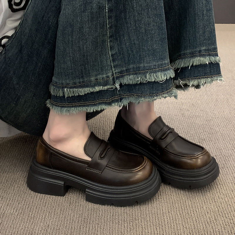 Damen Loafers Bequem Chic mit Niedrigem Absatz