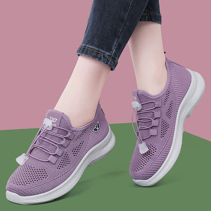 Damen Sneaker Atmungsaktiv Schnürsenkel Flexibler Laufschuh - BerlinGlamour