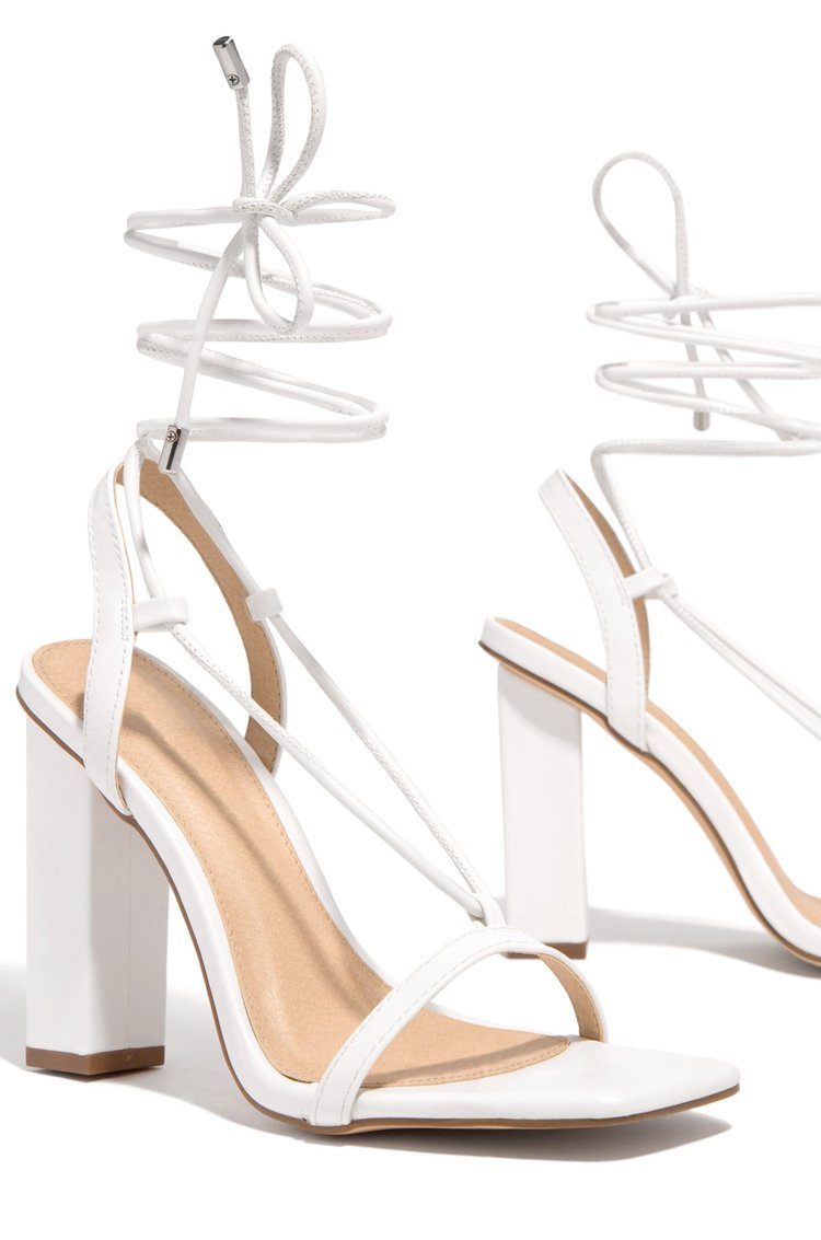 Damen High Heel Sandalen Elegantes Design Schnürriemen