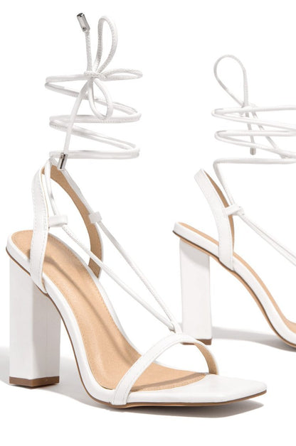 Damen High Heel Sandalen Elegantes Design Schnürriemen