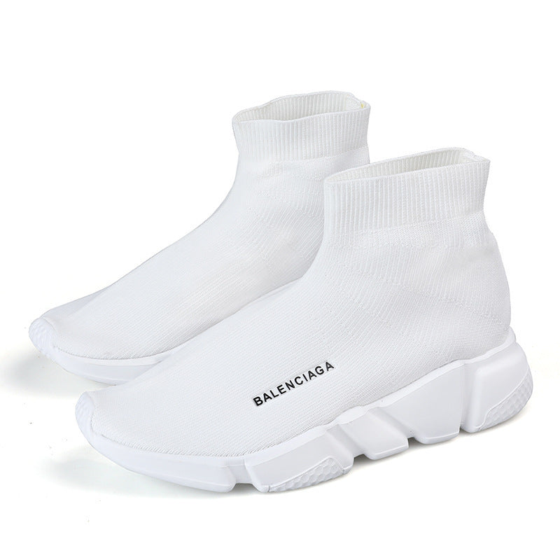 Damen Sneaker Slip-On Hoch Strick Bequem Mode