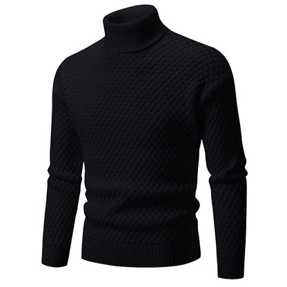 Herren Rollkragenpullover Modern Strukturiert Grobkarat