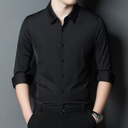 Herren Hemd Elegant Langarm Moderner Schnitt
