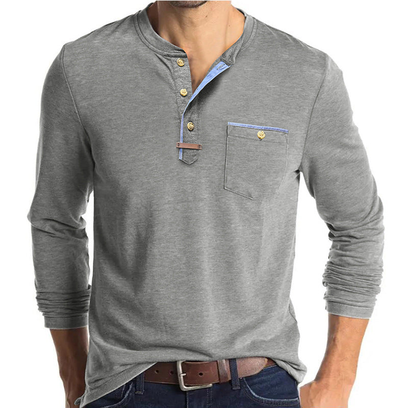Herren Hemd Langarm mit Brusttasche Modern