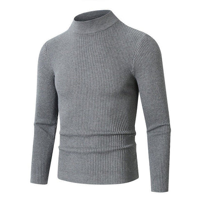 Herren Rollkragenpullover Rippenstruktur Hochwertig Elegant
