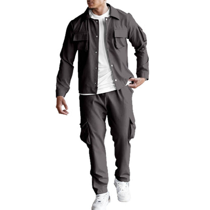 Herren Cargo-Jacke und Hose Multifunktions Outfit