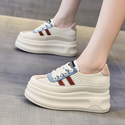 Damen Sneaker Extra Sohle Hoch Modisch